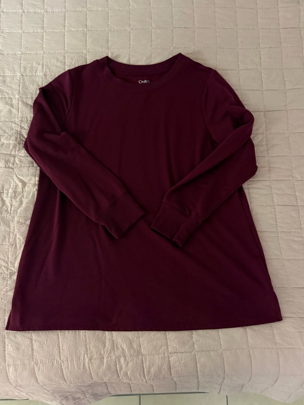 croft & barrow Burgundy Crewneck Sweatshirt